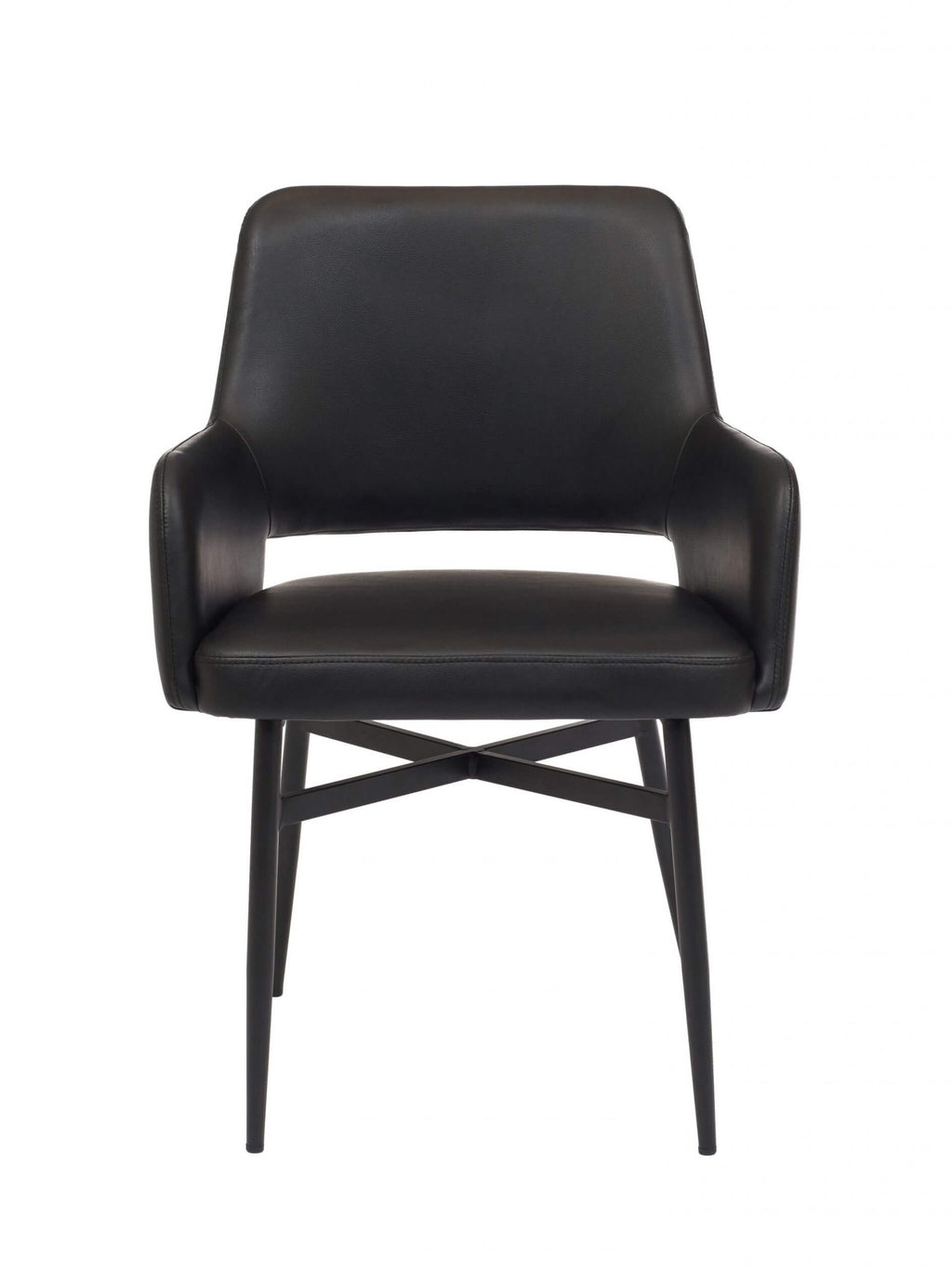 FURNISHINGS MATE ISAAC CHAIR BLACK SET OF TWO DC T16-BL-BB