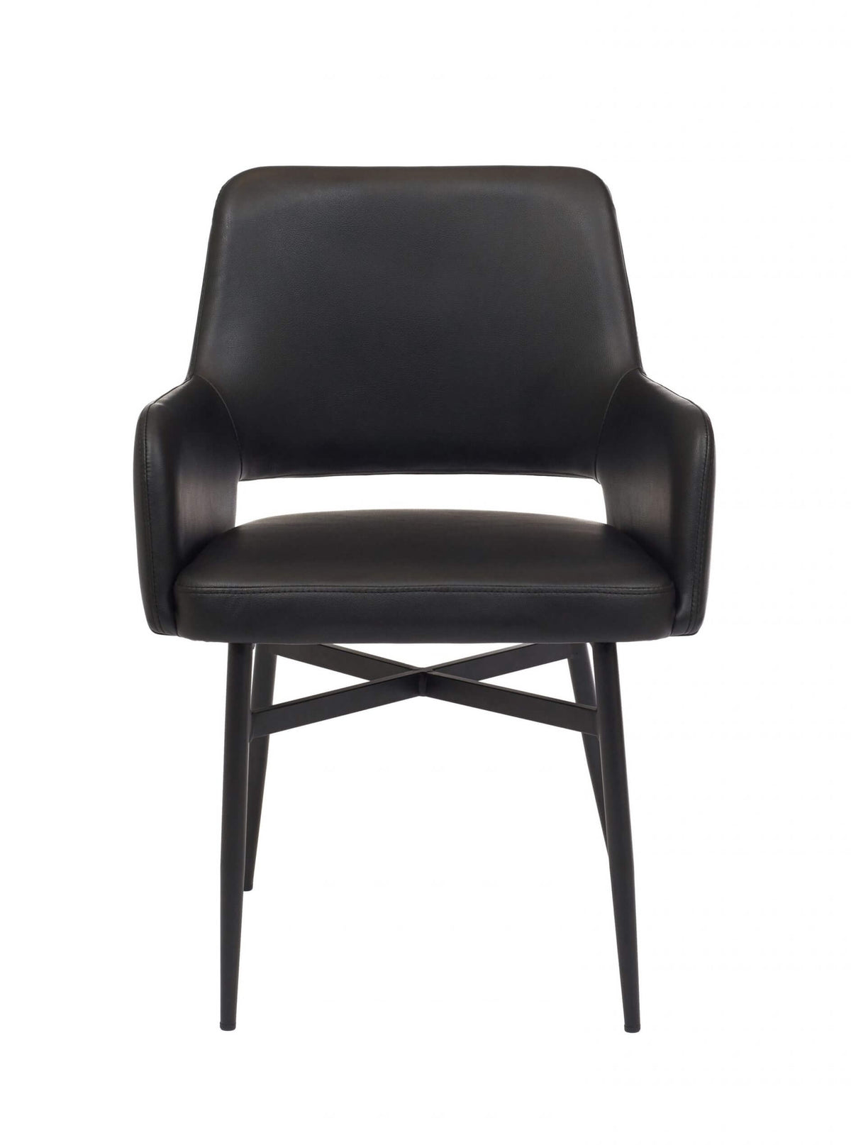 FURNISHINGS MATE ISAAC CHAIR BLACK SET OF TWO DC T16-BL-BB