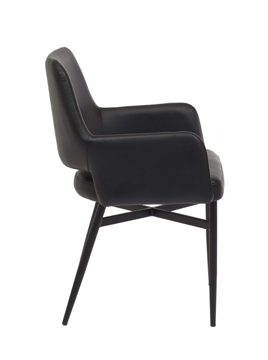 FURNISHINGS MATE ISAAC CHAIR BLACK SET OF TWO DC T16-BL-BB