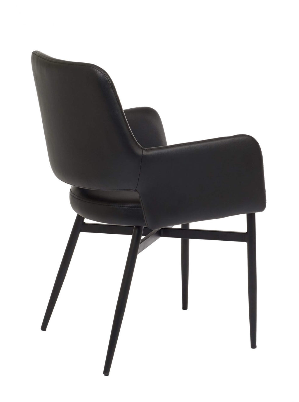 FURNISHINGS MATE ISAAC CHAIR BLACK SET OF TWO DC T16-BL-BB