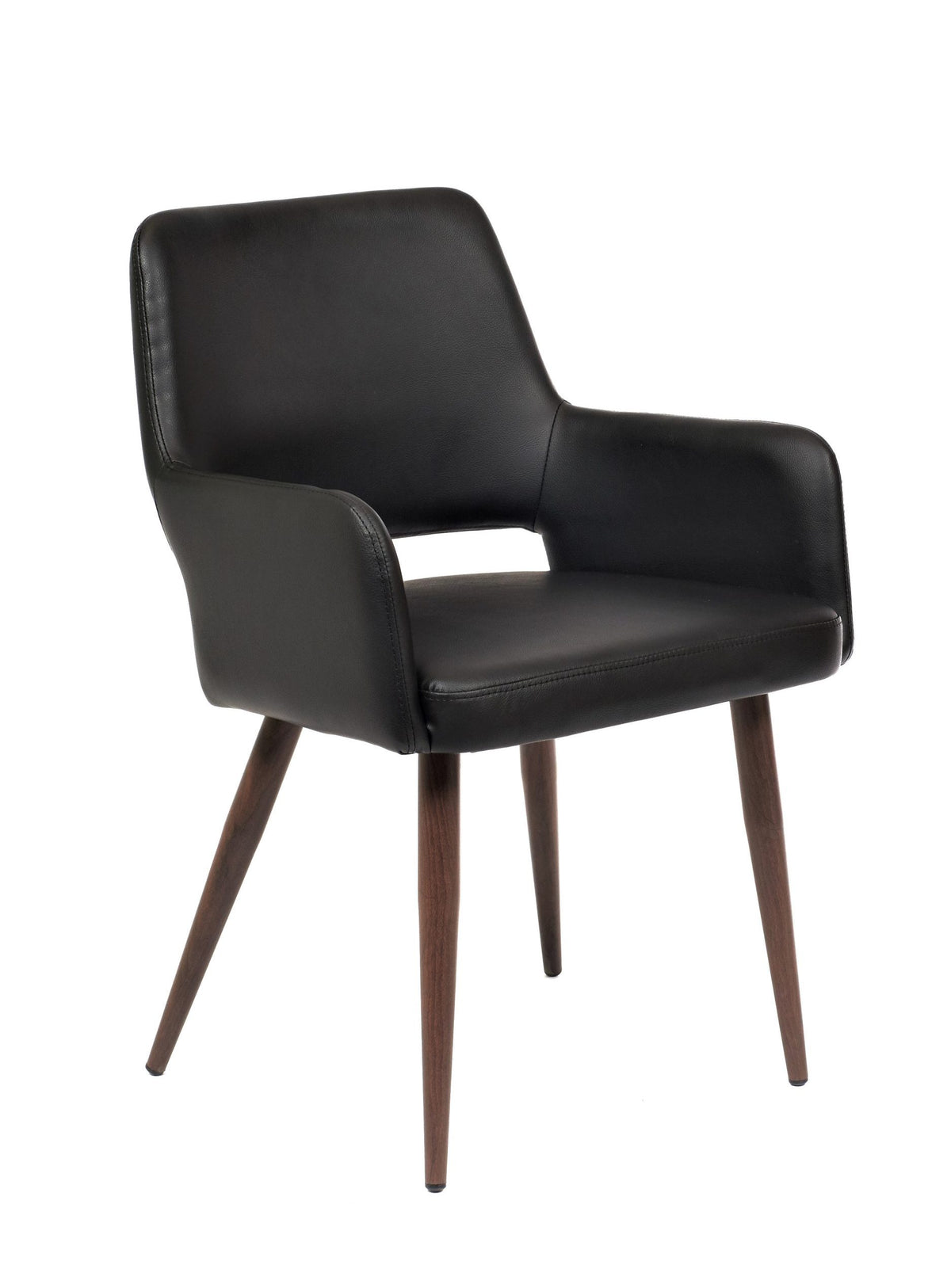 FURNISHINGS MATE ISAAC CHAIR BLACK SET OF TWO DC T16-BL-BW