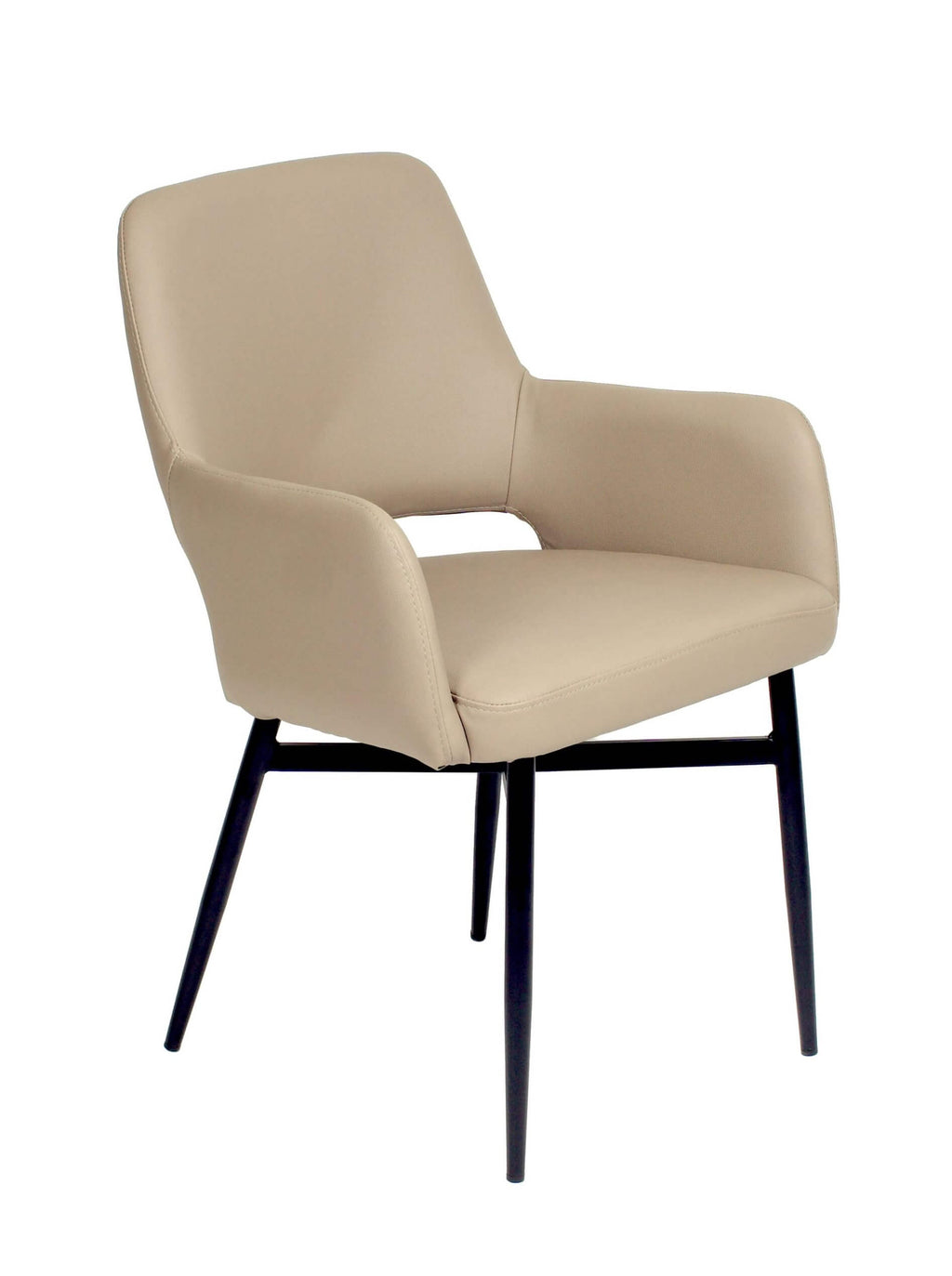 FURNISHINGS MATE ISAAC CHAIR TAUPE SET OF TWO DC T16-LT-BB