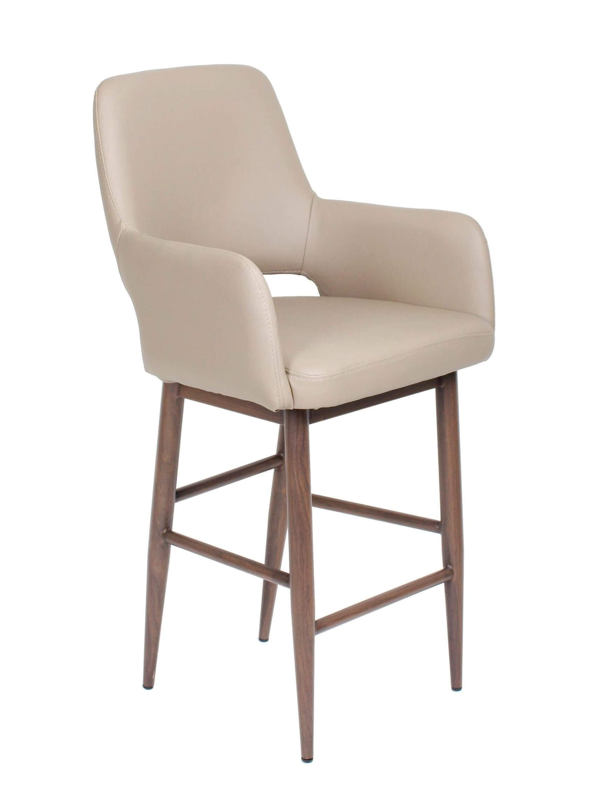 FURNISHINGS MATE ISAAC COUNTER STOOL TAUPE SET OF TWO CS T16-LT-BW