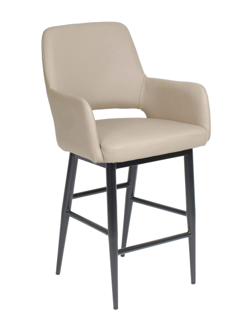 FURNISHINGS MATE ISAAC BAR STOOL TAUPE SET OF TWO BS T16-LT-MB