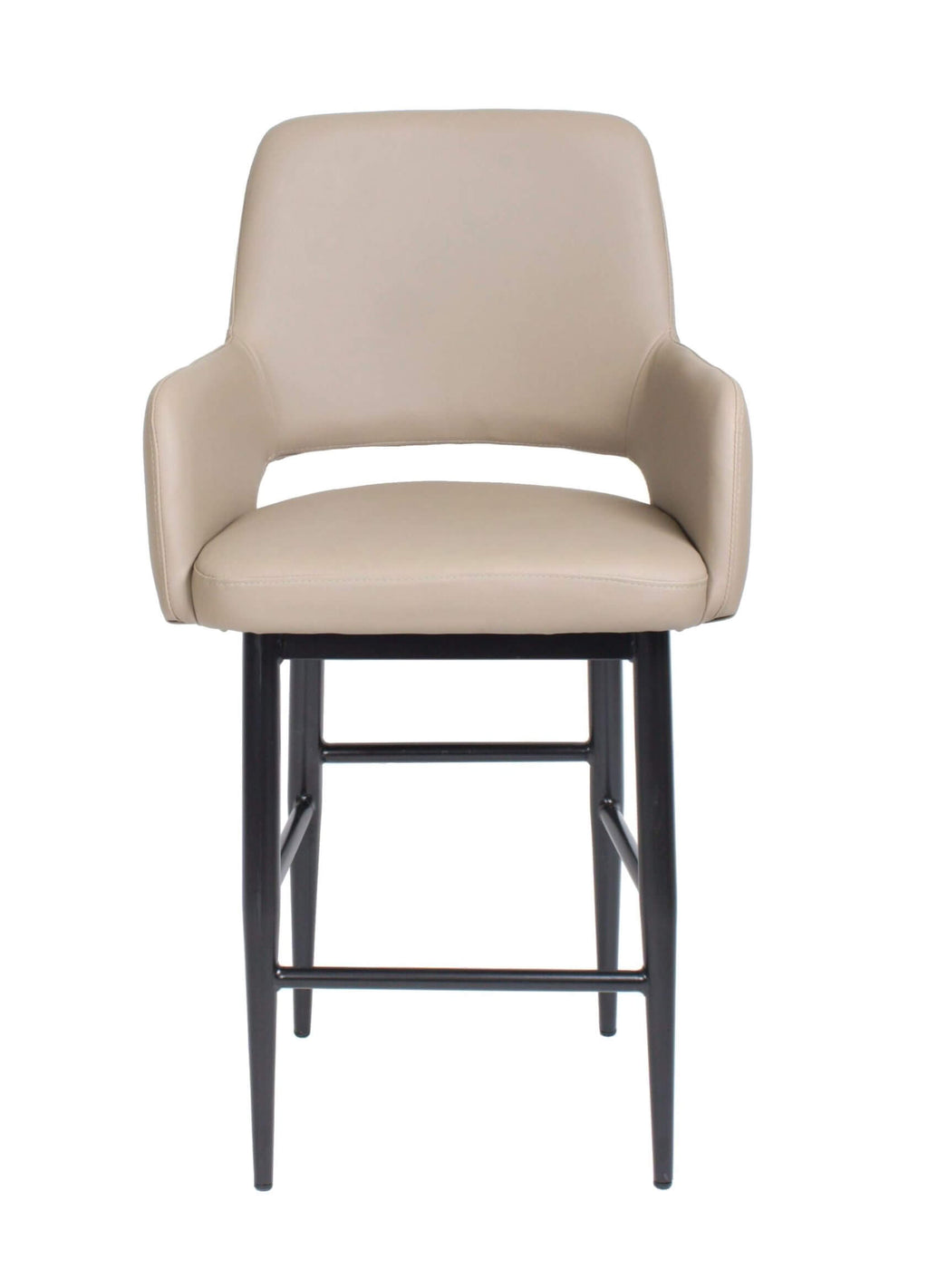 FURNISHINGS MATE ISAAC BAR STOOL TAUPE SET OF TWO BS T16-LT-MB