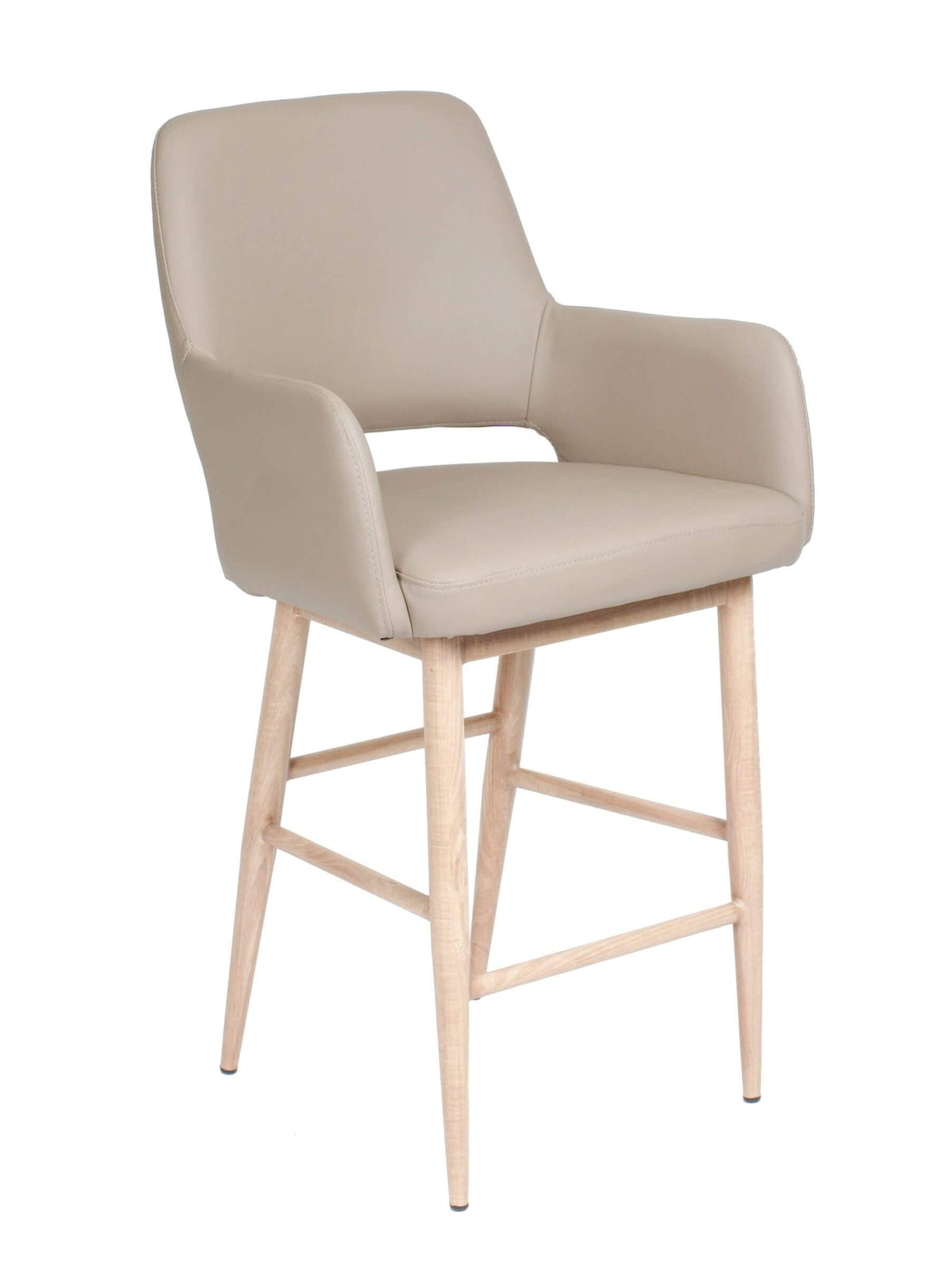 FURNISHINGS MATE ISAAC BAR STOOL TAUPE SET OF TWO BS T16-LT-WO