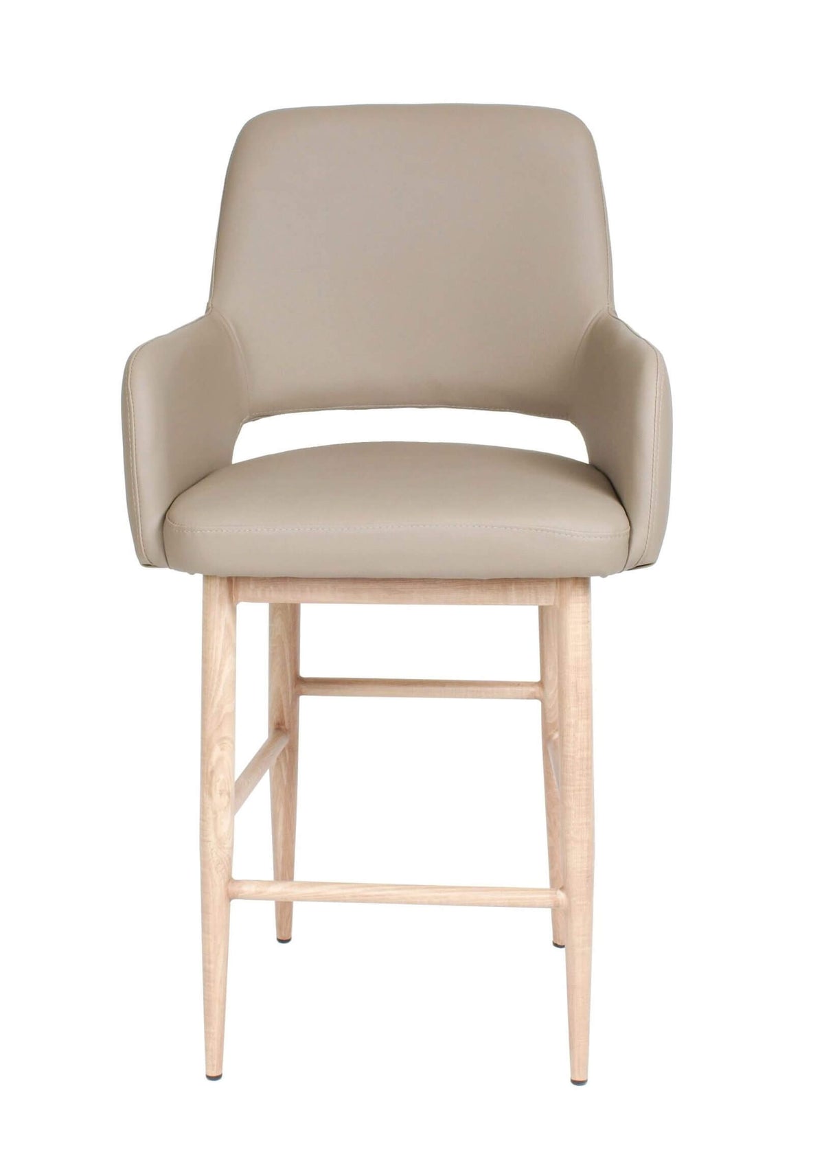 FURNISHINGS MATE ISAAC BAR STOOL TAUPE SET OF TWO BS T16-LT-WO