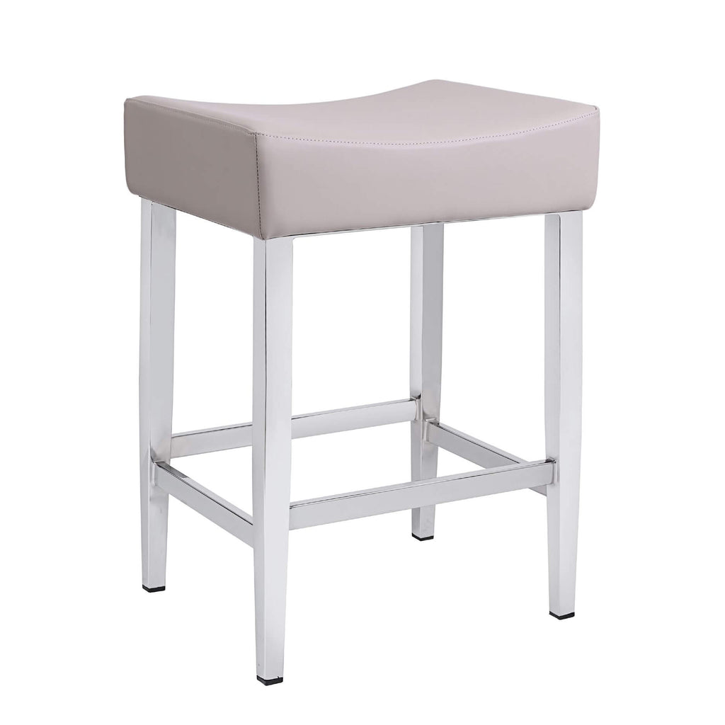 FURNISHINGS MATE JACK COUNTER STOOL OATMEAL SET OF TWO CS 402-OM-CHR