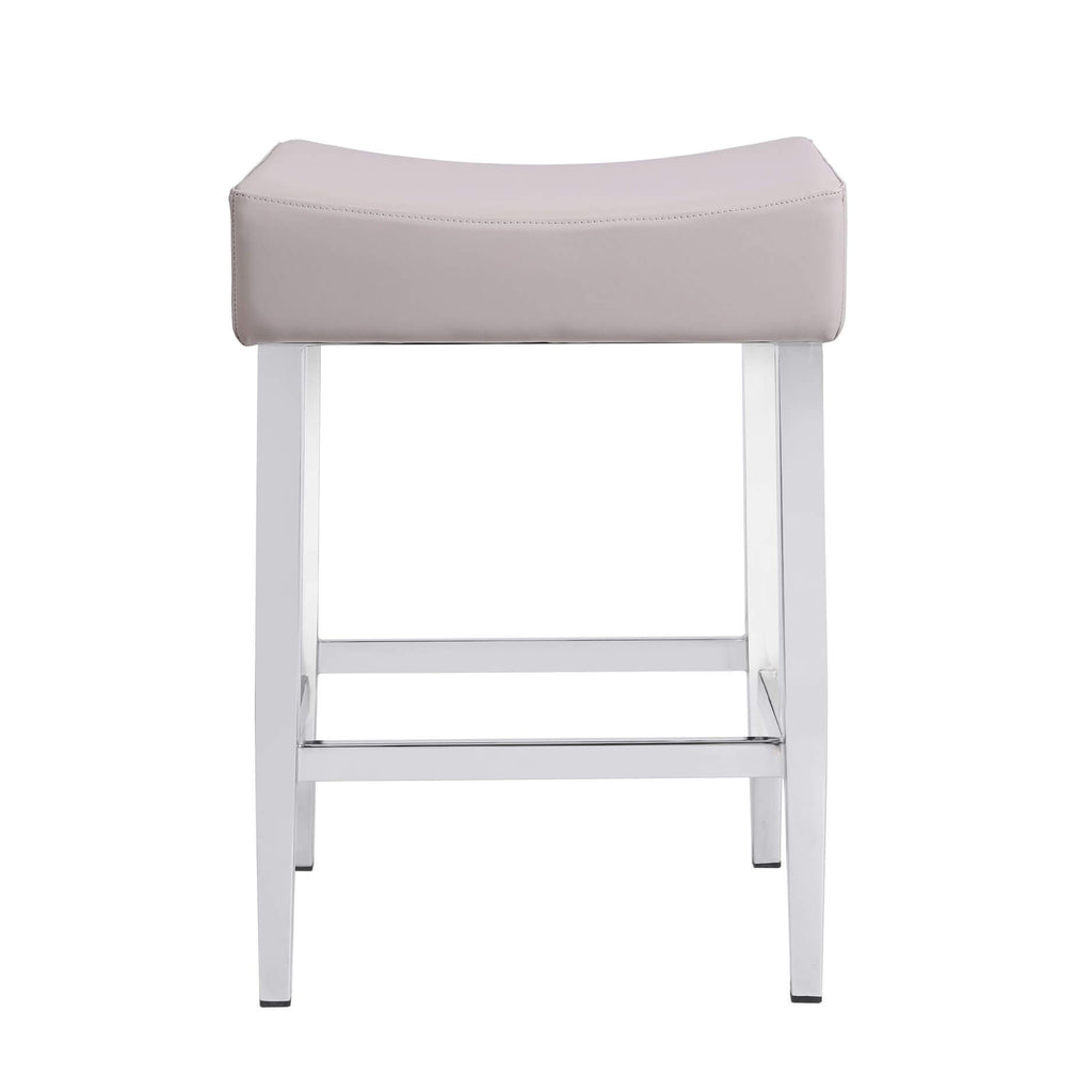 FURNISHINGS MATE JACK COUNTER STOOL OATMEAL SET OF TWO CS 402-OM-CHR