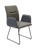 FURNISHINGS MATE JACOB CHAIR SLATE SET OF TWO DC 621-SL-SLED
