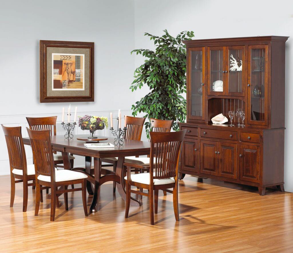 CARDINAL WOODCRAFT JORDAN DOUBLE PEDESTAL TABLE