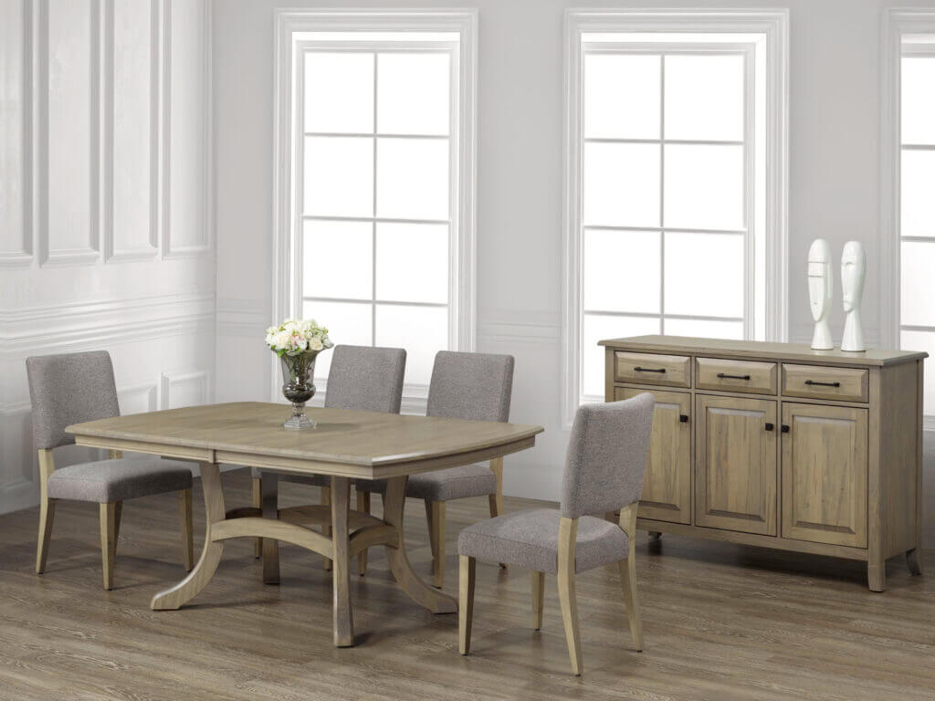 CARDINAL WOODCRAFT JORDAN DOUBLE PEDESTAL TABLE