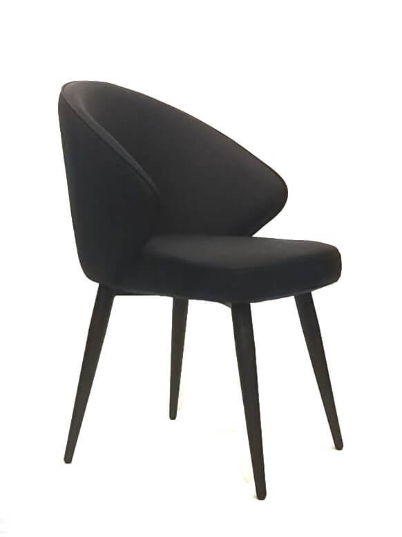FURNISHINGS MATE JULIE CHAIR BLACK SET OF TWO DC 430-BL