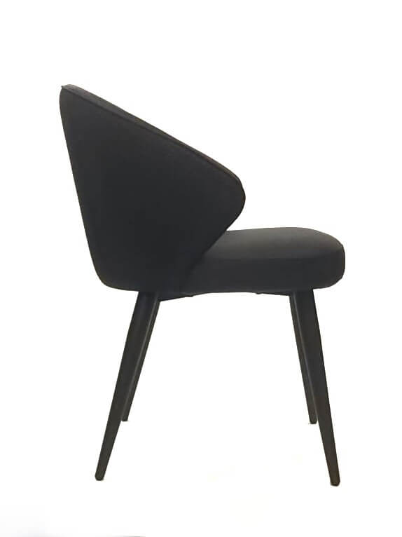 FURNISHINGS MATE JULIE CHAIR BLACK SET OF TWO DC 430-BL