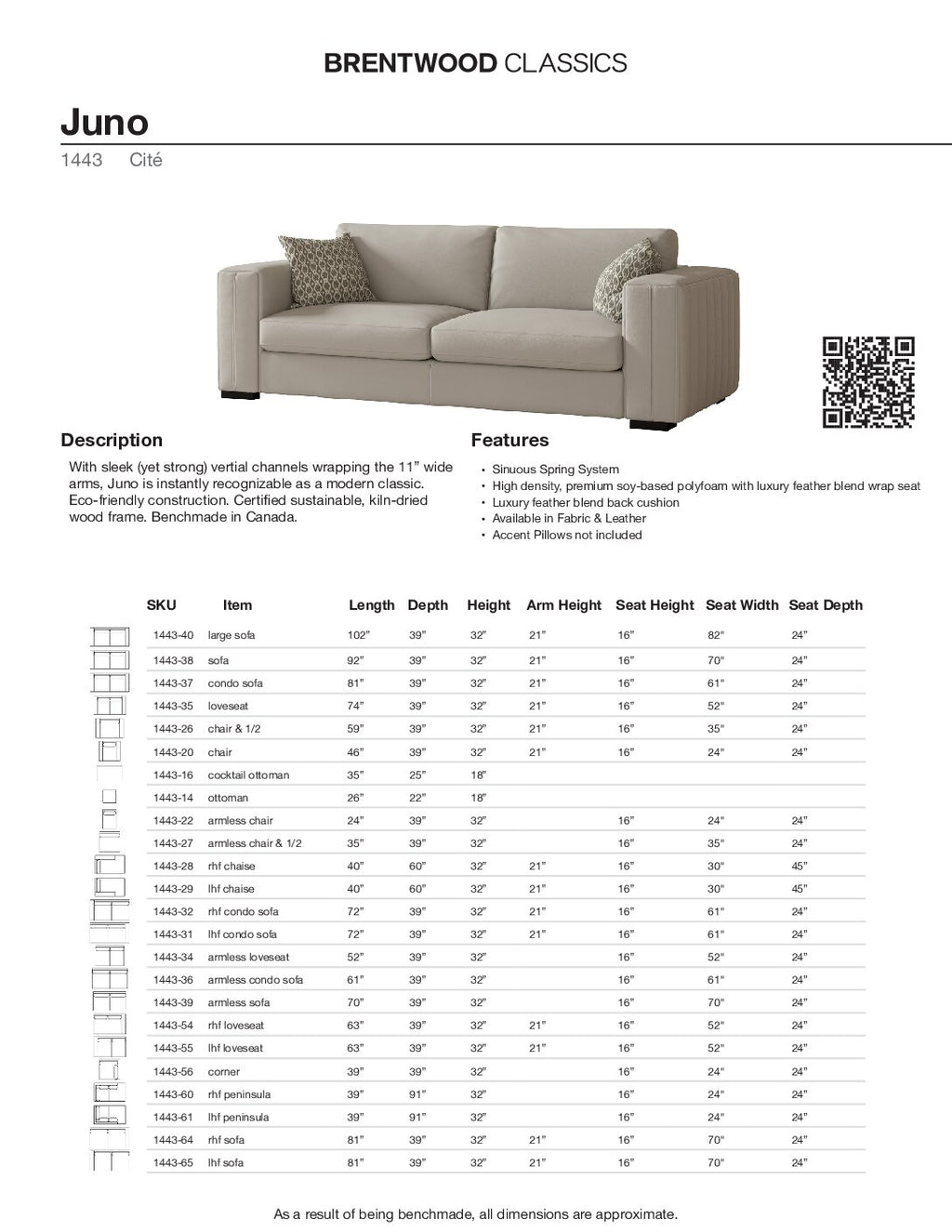 BRENTWOOD CLASSICS JUNO COLLECTION 1443-38