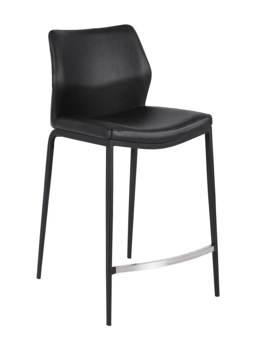 FURNISHINGS MATE KA COUNTER STOOL BLACK SET OF TWO CS 034-BL