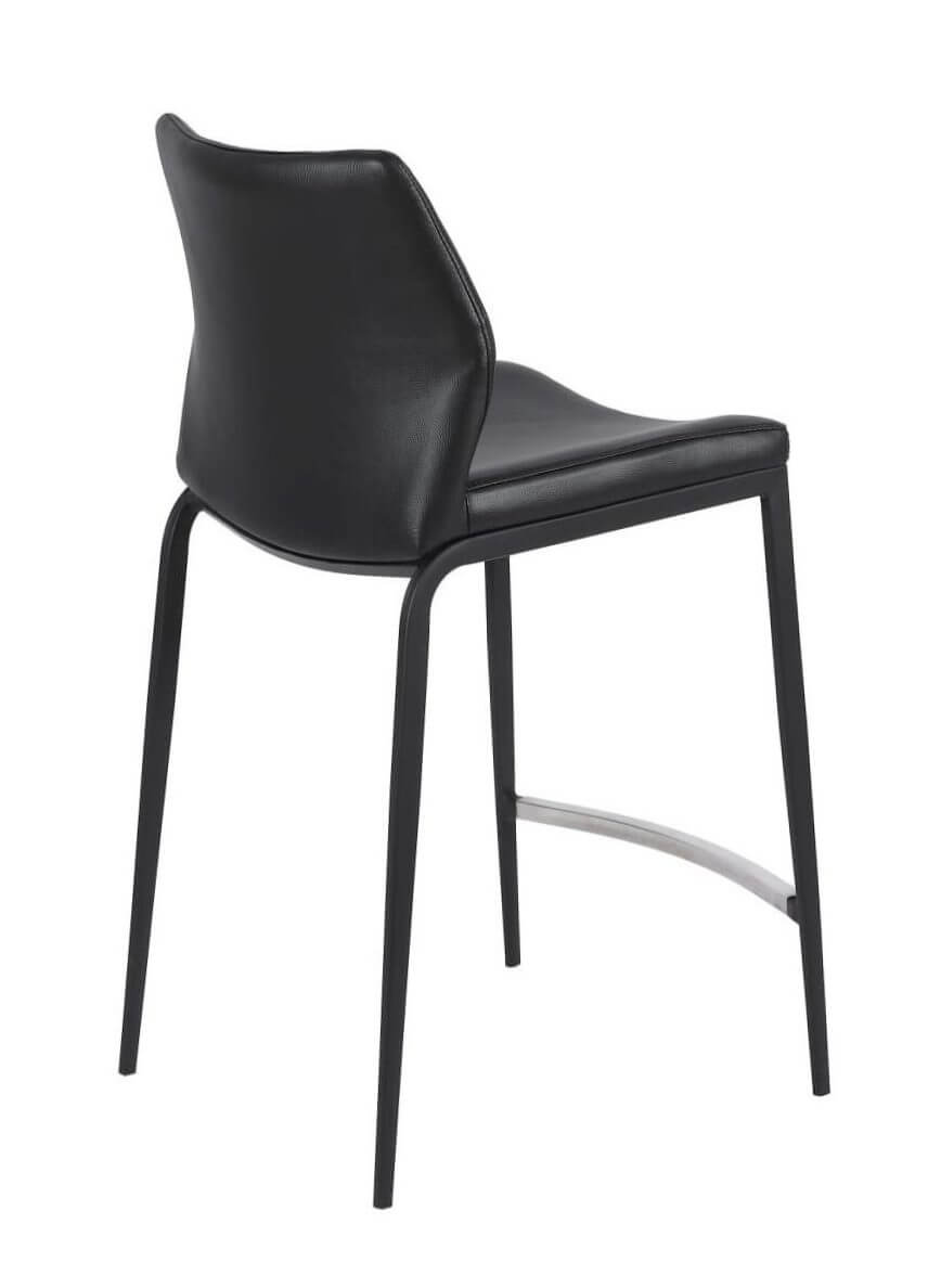FURNISHINGS MATE KA COUNTER STOOL BLACK SET OF TWO CS 034-BL