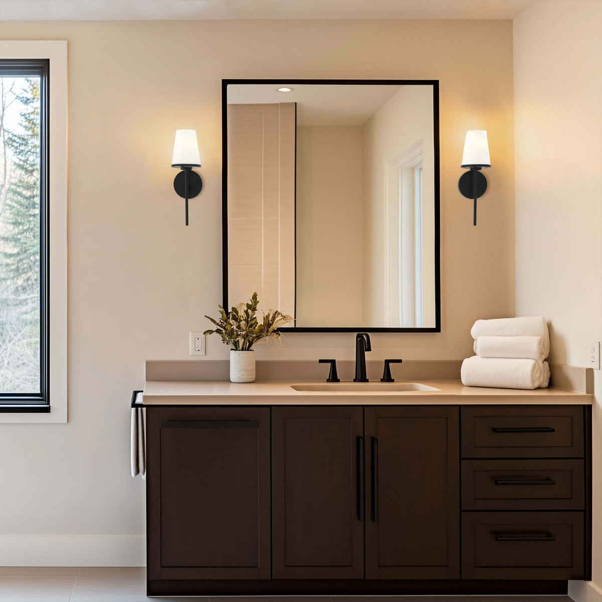 DVI LIGHTING KANATA SCONCE EBONY DVP48001EB-OP