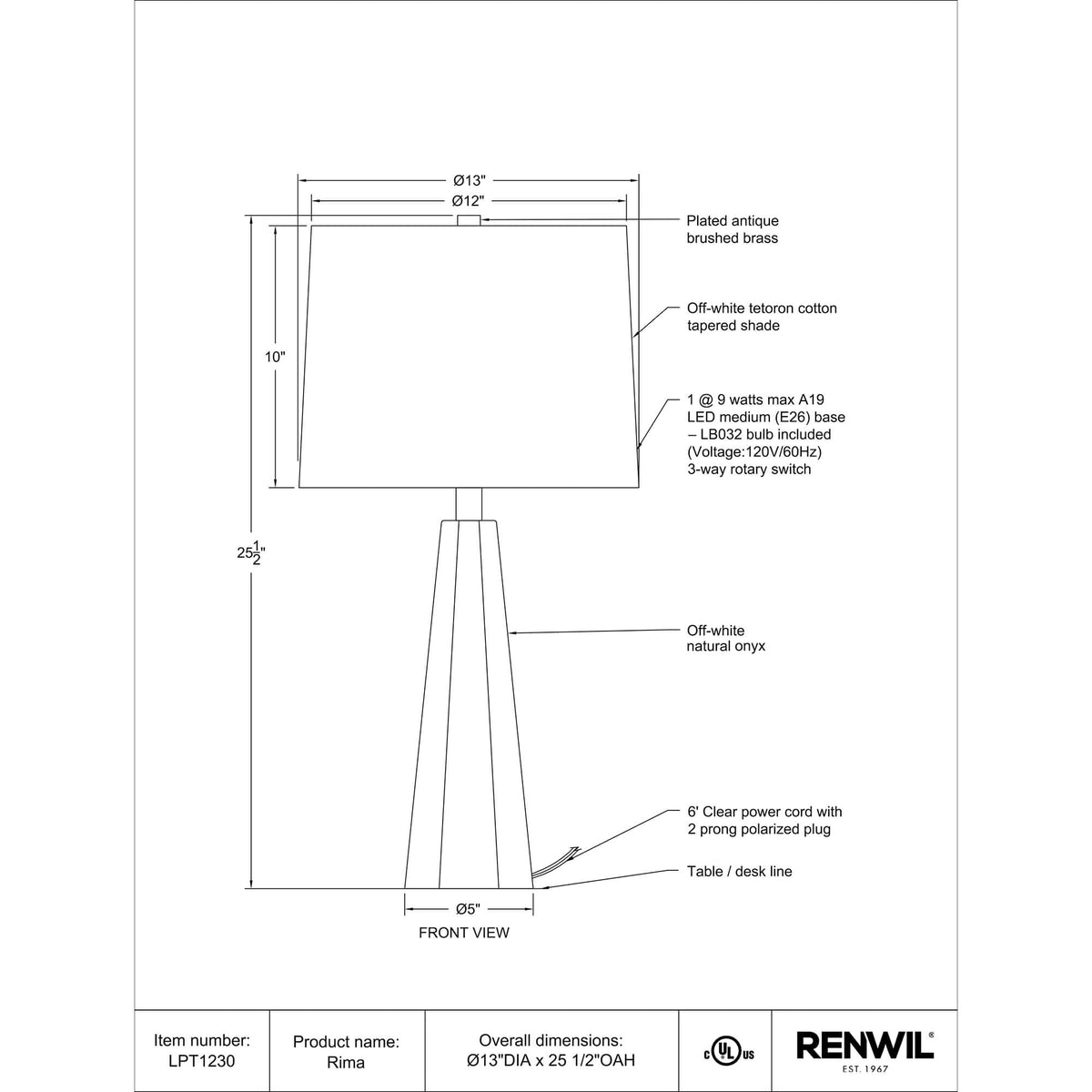 RENWIL RIMA LPT1230