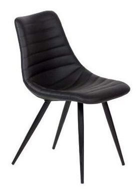 FURNISHINGS MATE LEE CHAIR BLACK SET OF TWO DC 342-BL-MB