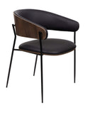 FURNISHINGS MATE LIAM CHAIR (SET OF TWO) BLACK  DC-2930-BL-MB
