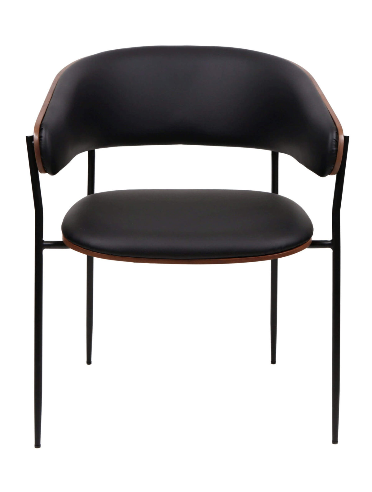 FURNISHINGS MATE LIAM CHAIR (SET OF TWO) BLACK  DC-2930-BL-MB