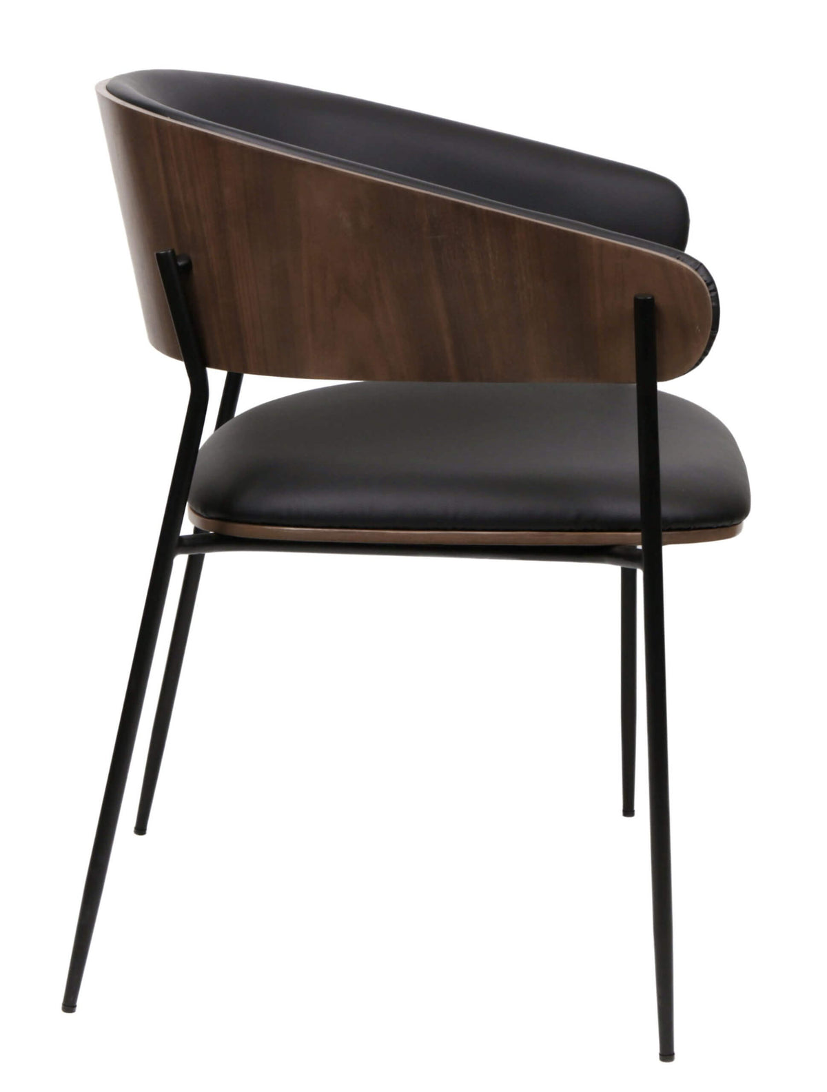 FURNISHINGS MATE LIAM CHAIR (SET OF TWO) BLACK  DC-2930-BL-MB