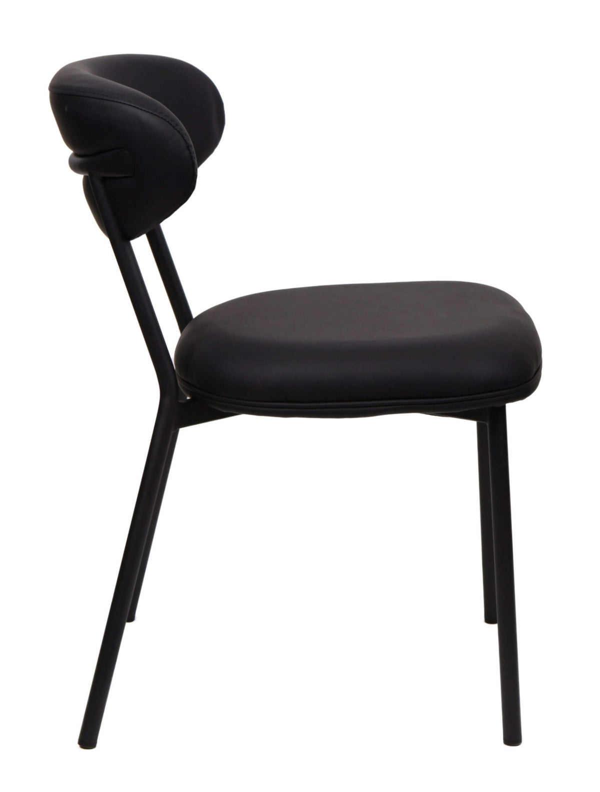 FURNISHINGS MATE LILA CHAIR (SET OF TWO) BLACK DC-2301-BL-MB