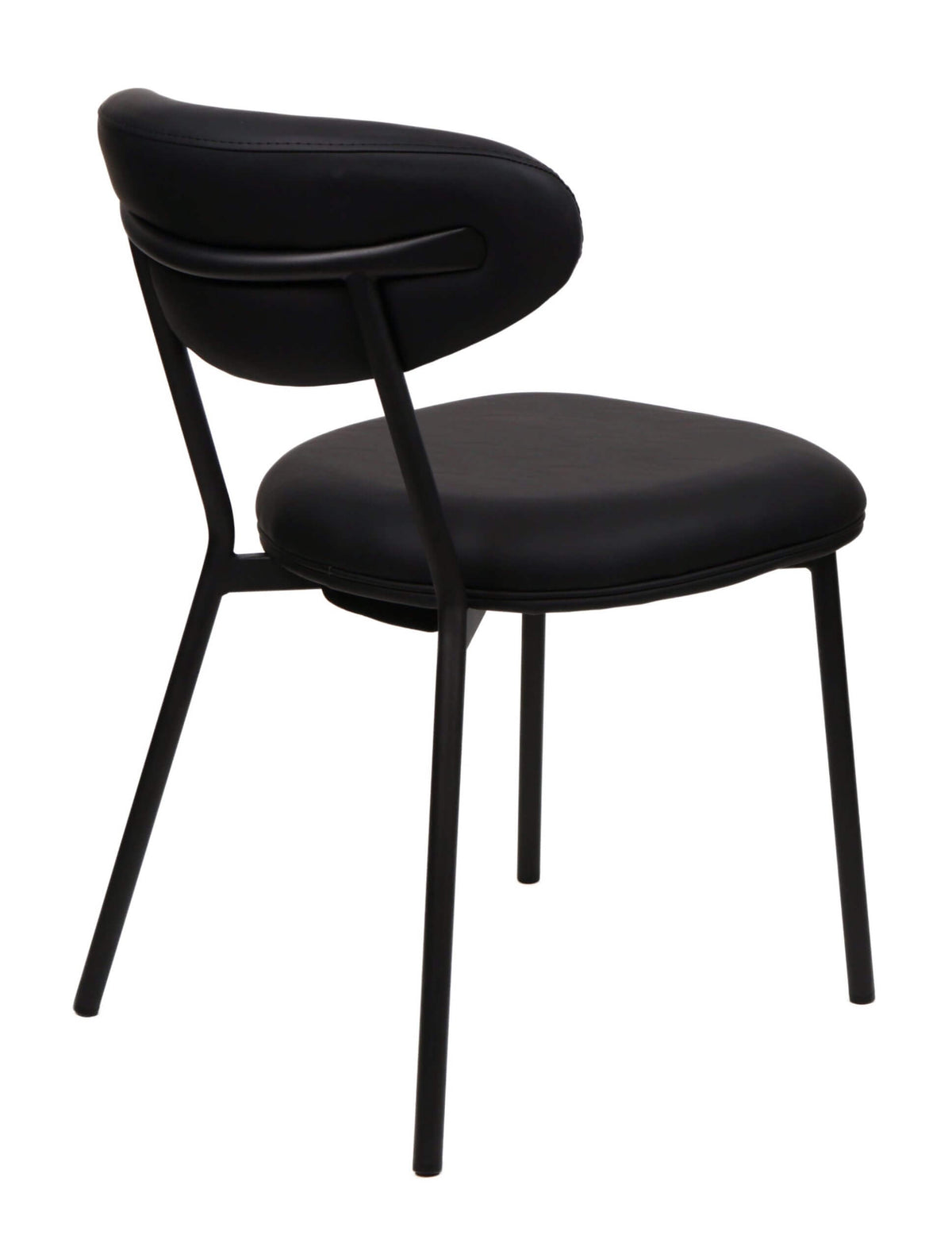 FURNISHINGS MATE LILA CHAIR (SET OF TWO) BLACK DC-2301-BL-MB