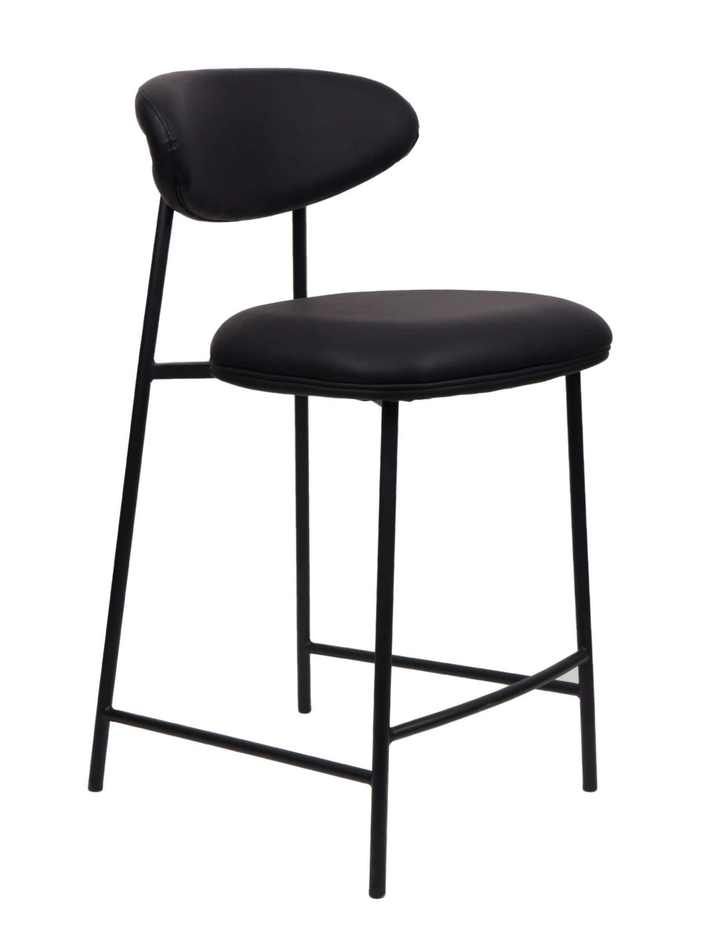 FURNISHINGS MATE LILA COUNTER STOOL (SET OF TWO) BLACK CS-2301-BL-MB