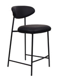 FURNISHINGS MATE LILA COUNTER STOOL (SET OF TWO) BLACK CS-2301-BL-MB