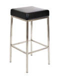 FURNISHINGS MATE LLOYD COUNTER STOOL BLACK SET OF TWO BS 038-BL-SS