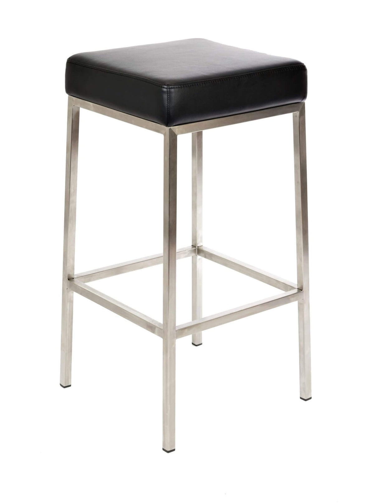 FURNISHINGS MATE LLOYD BAR STOOL BLACK SET OF TWO BS 038A-BL-SS