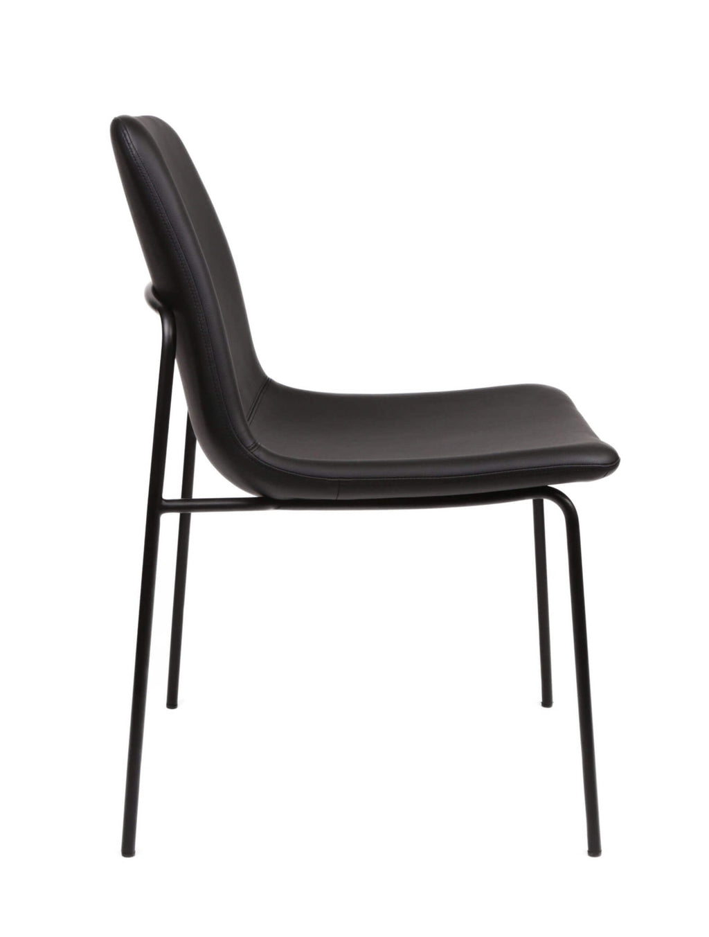 FURNISHINGS MATE LUCA CHAIR (SET OF TWO) BLACK DC-613-BL-MB