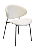 FURNISHINGS MATE LUCILLE CHAIR EGGSHELL SET OF TWO DC 392-EGG-MB
