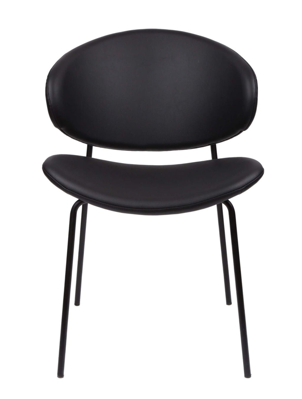 FURNISHINGS MATE LUCILLE CHAIR BLACK SET OF TWO DC 392-BL-MB
