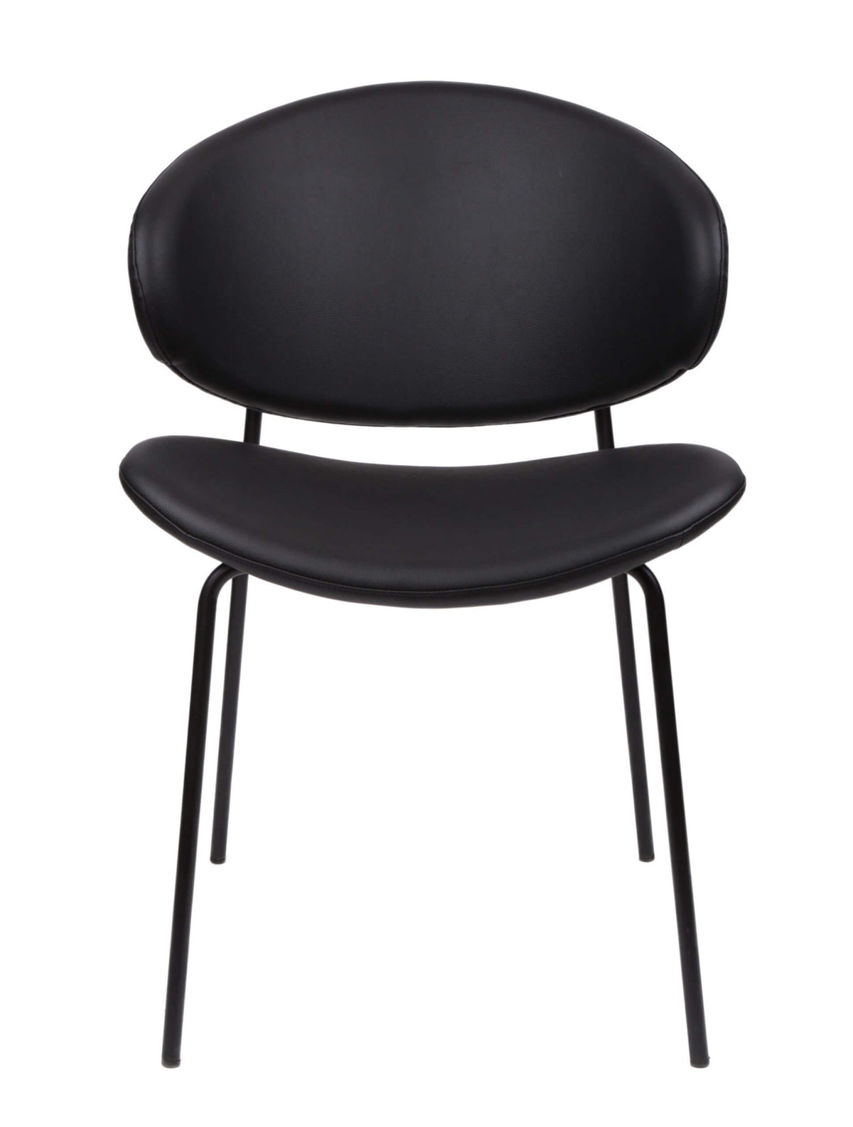 FURNISHINGS MATE LUCILLE CHAIR BLACK SET OF TWO DC 392-BL-MB