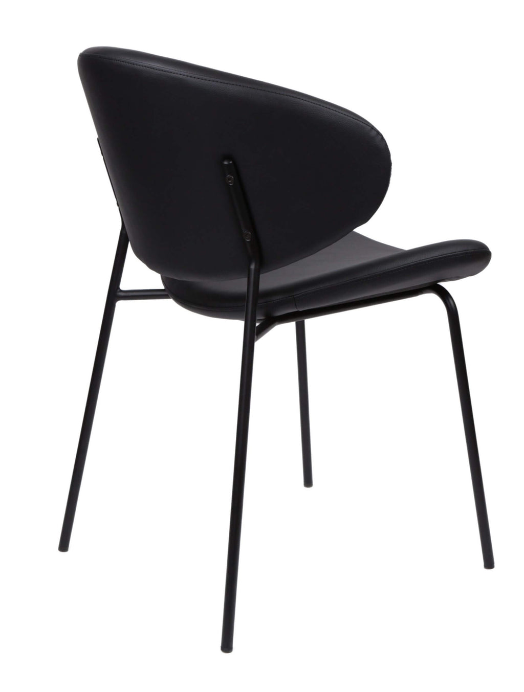 FURNISHINGS MATE LUCILLE CHAIR BLACK SET OF TWO DC 392-BL-MB