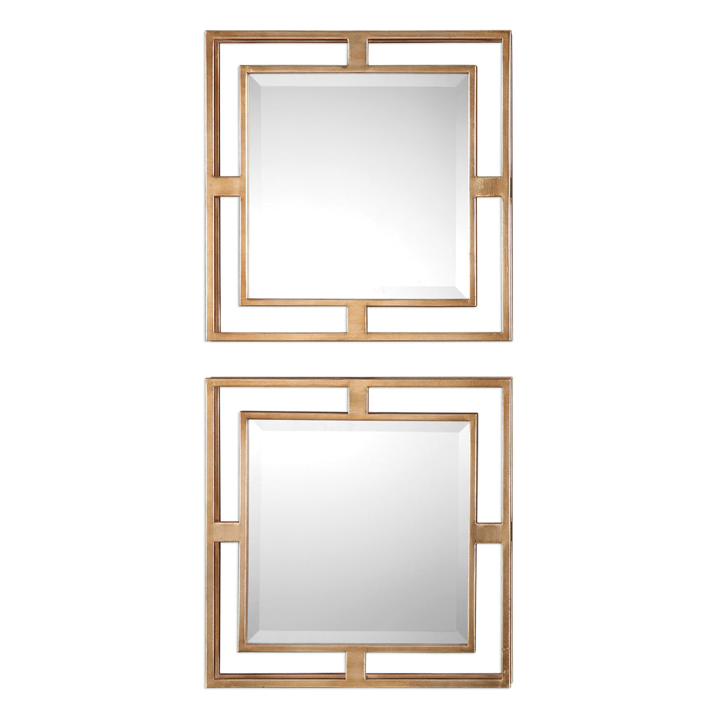 Uttermost Allick Gold Square Mirrors S/2 09234