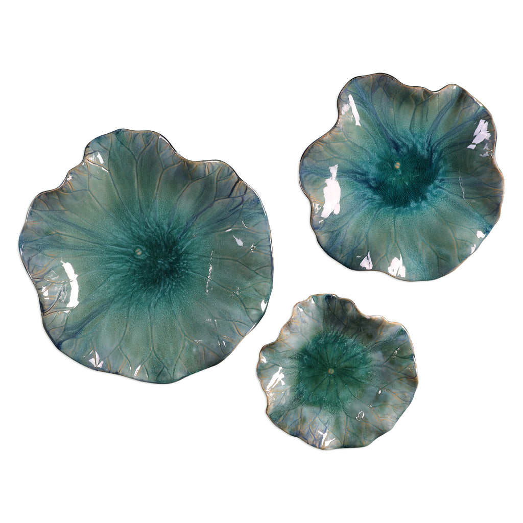 Uttermost Abella Ceramic Flowers S/3 04100