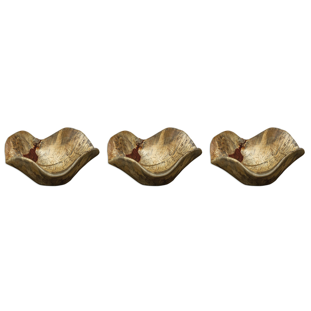 Uttermost Tamarine Wood Wall Art S/3 04107
