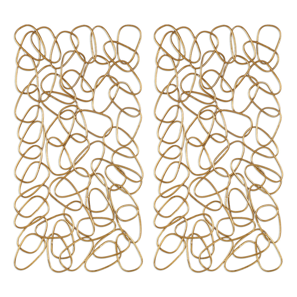 Uttermost In The Loop Gold Wall Art S/2 04124