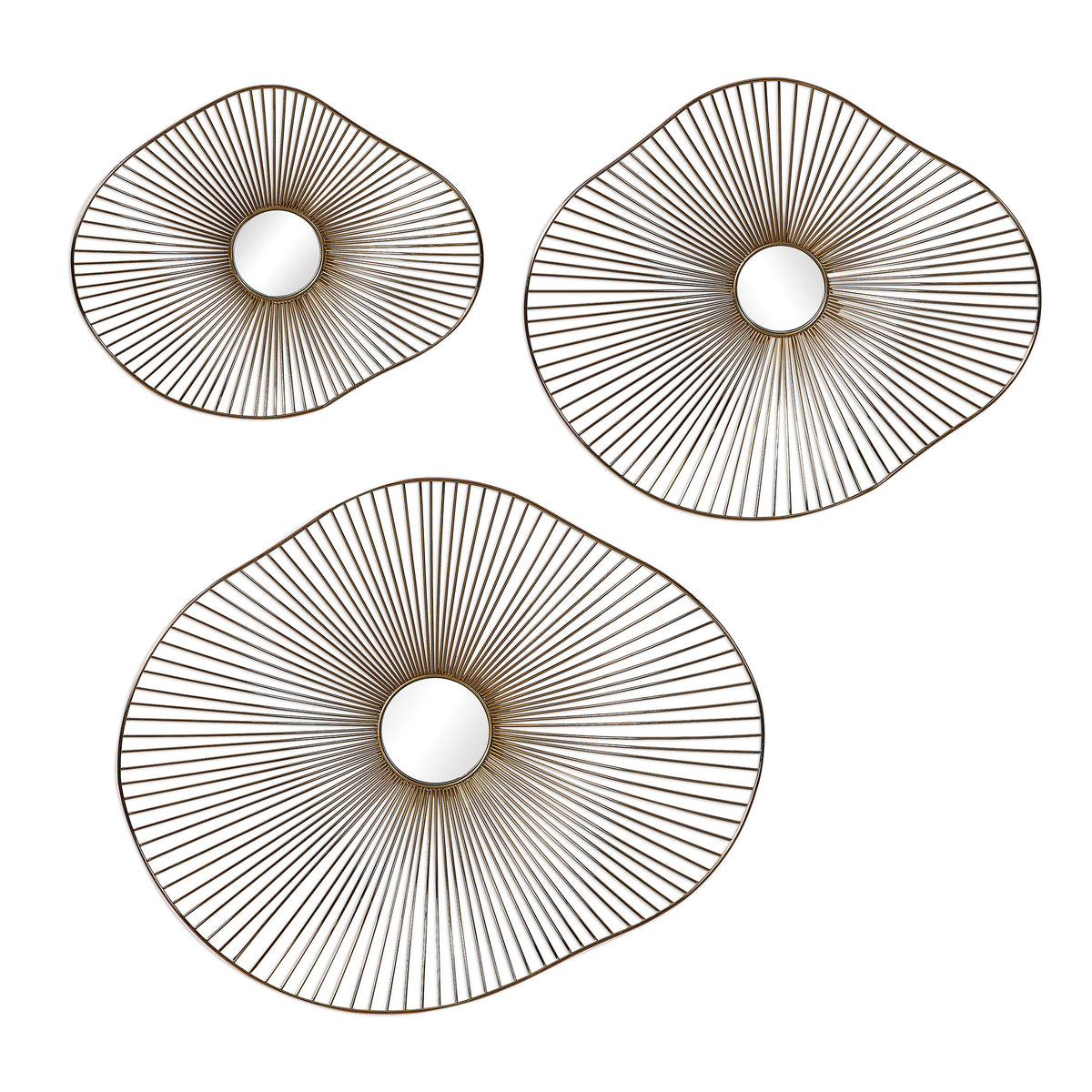 Uttermost Avarie Gold Metal Wall Art Set/3 04182