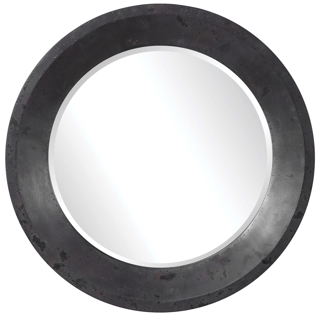 Uttermost Frazier Round Industrial Mirror 09589