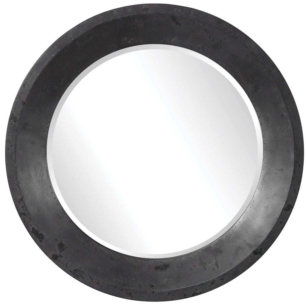Uttermost Frazier Round Industrial Mirror 09589