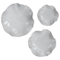 Uttermost Abella Ceramic Wall Decor S/3, White 04234