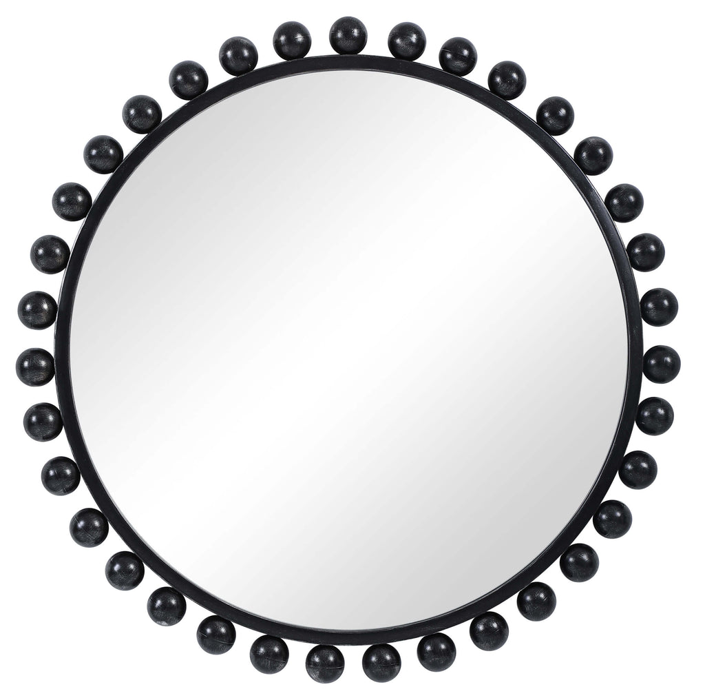 Uttermost Cyra Black Round Mirror 09694