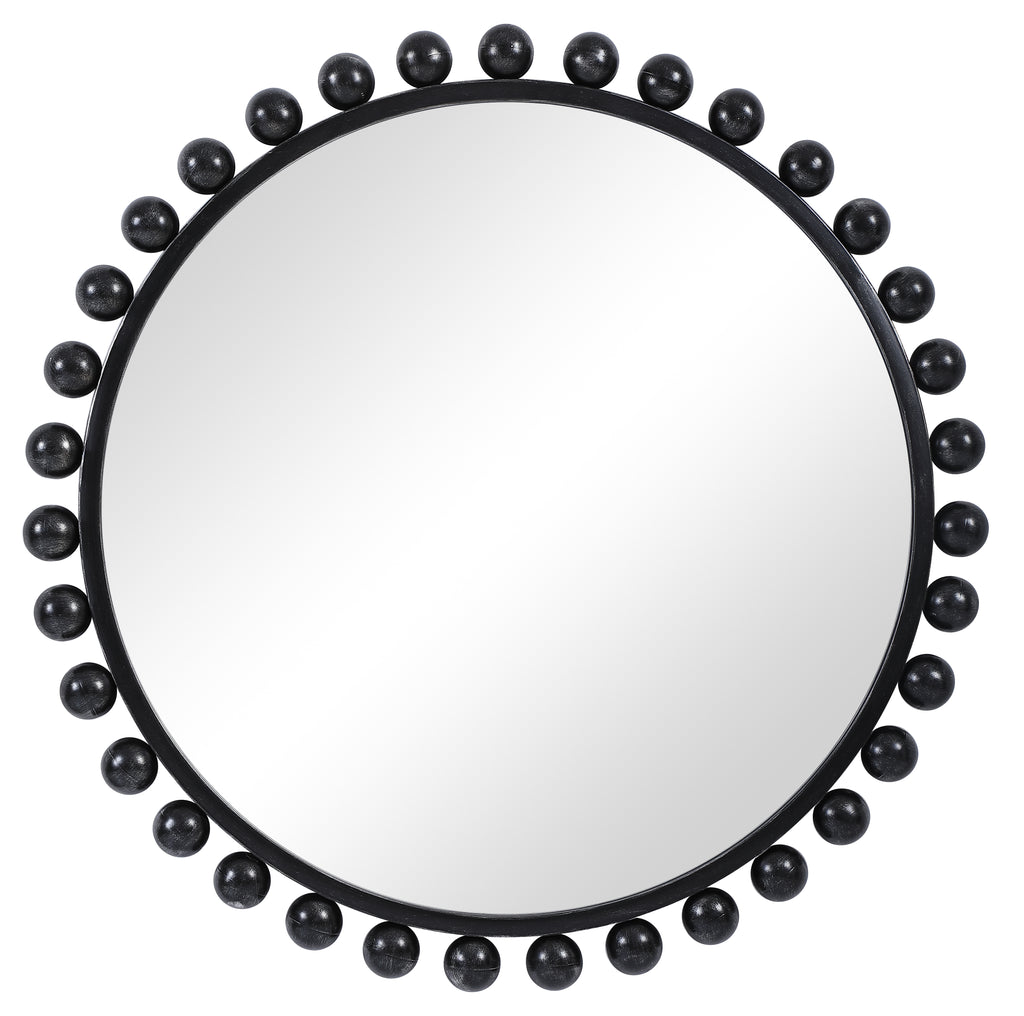 Uttermost Cyra Black Round Mirror 09694