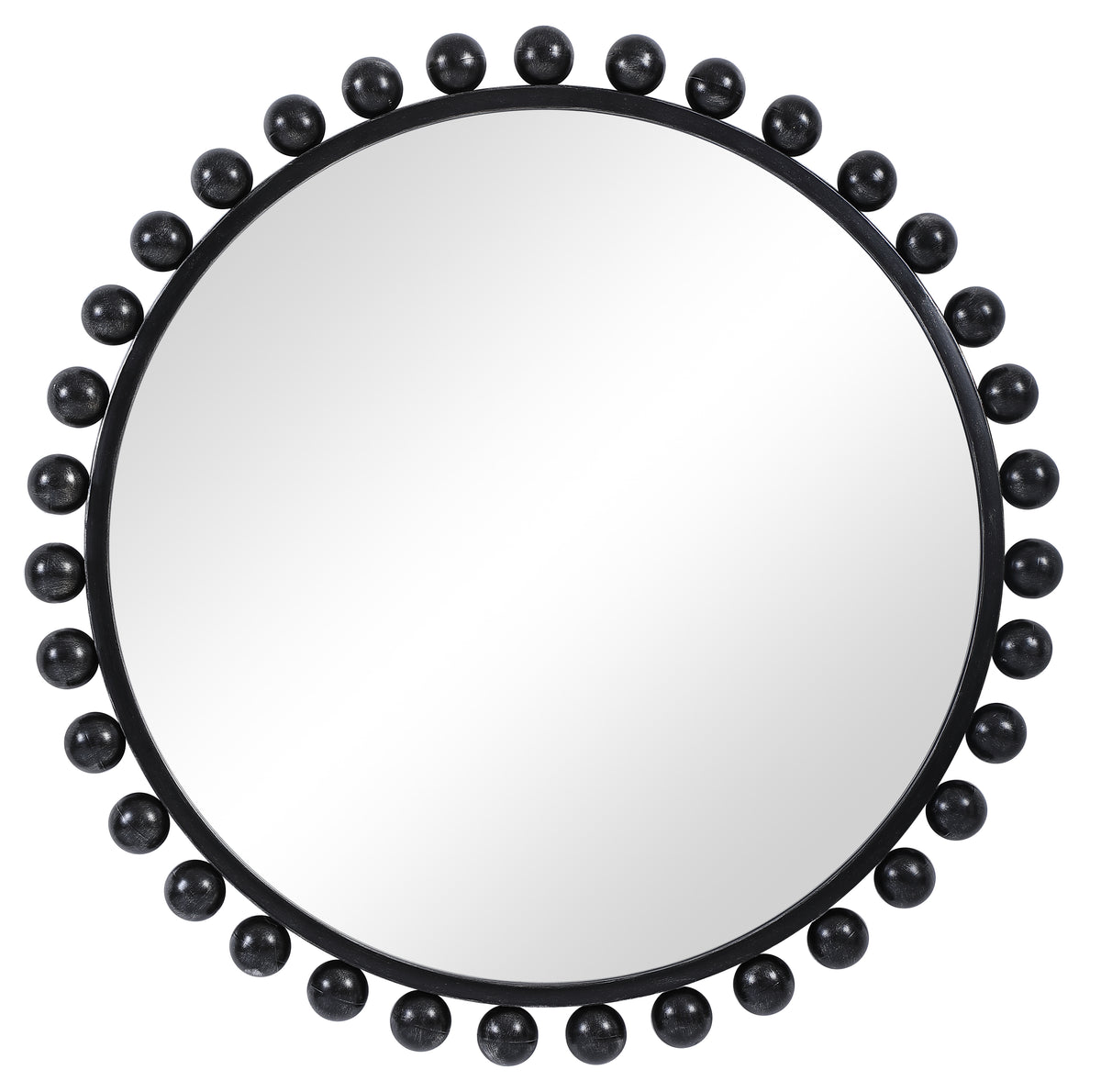 Uttermost Cyra Black Round Mirror 09694