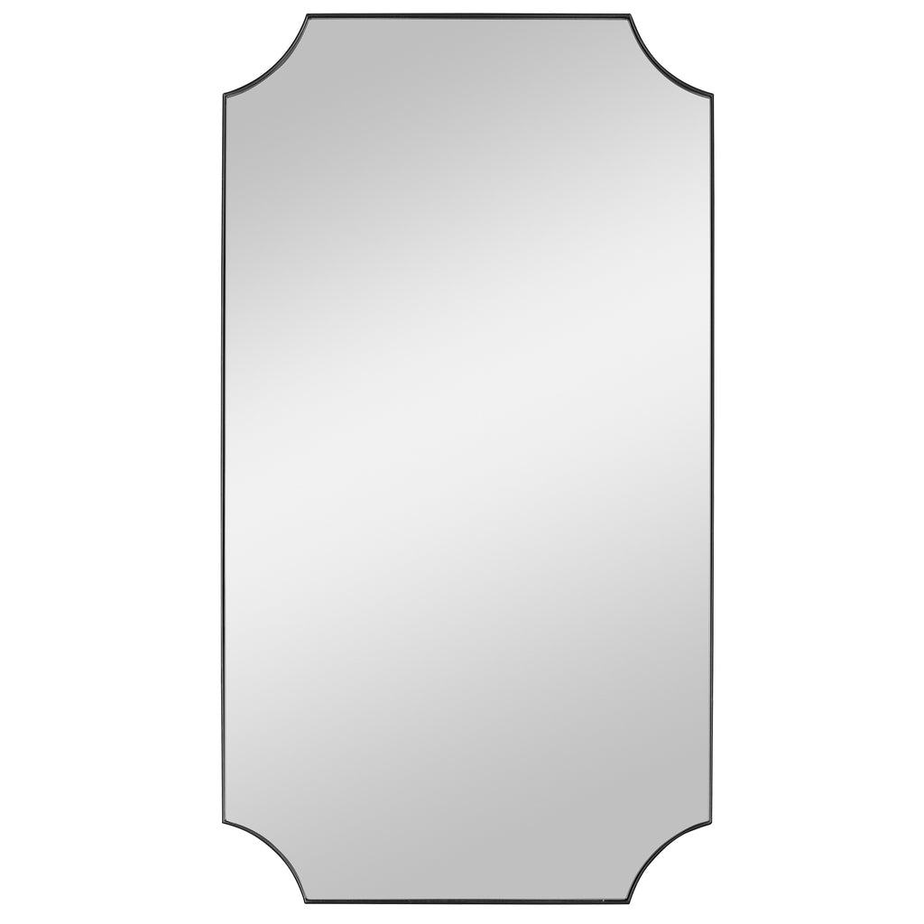 Uttermost Lennox Black Scalloped Corner Mirror 09709